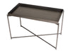 Gillmore Space Iris Rectangle Side Table Gun Metal Tray