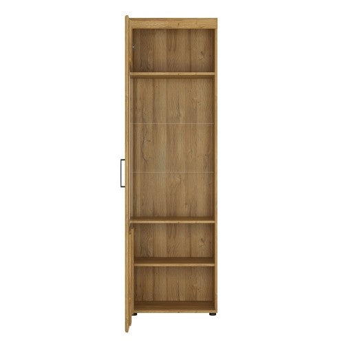 Axton Bronxwood Tall Glazed Display Cabinet (LH) In Grandson Oak