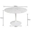 Brittney 120cm Round White Marble Effect Dining Table