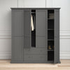 Axton Westchester Wardrobe with 4 Doors and 2 Drawers In Matt Grey