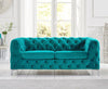 Alegra Teal Plush 2 Seater Sofa