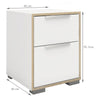 Axton Clason Bedside 2 Drawers in White and Oak