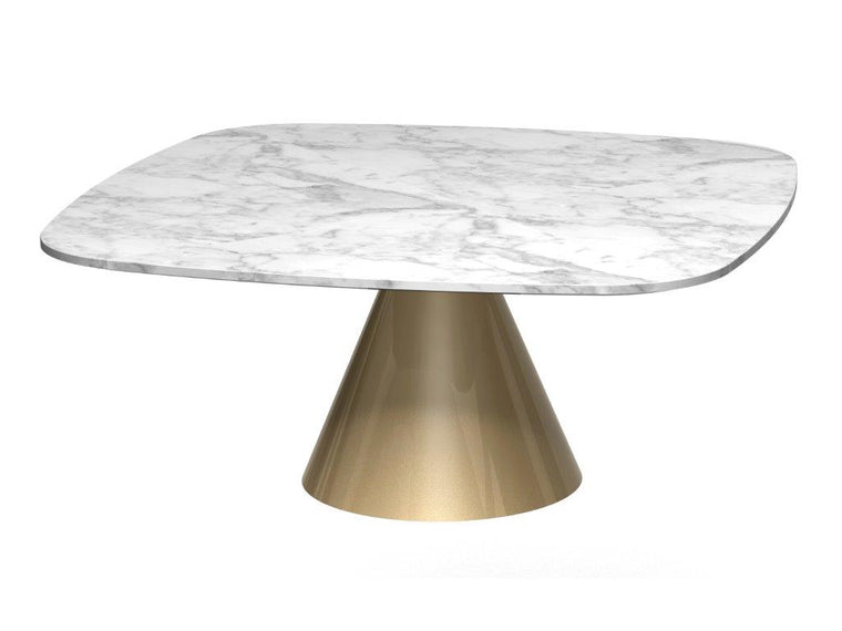 Gillmore Space Oscar Square Coffee Table White Marble 