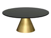 Gillmore Space Oscar Circular Coffee Table Black Glass 