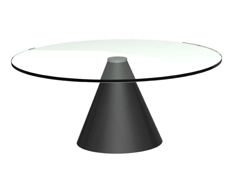 Gillmore Space Oscar Circular Coffee Table Clear Glass 