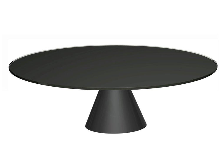 Gillmore Space Oscar Circular Coffee Table Black Glass
