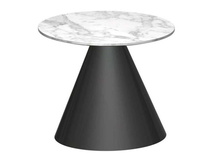 Gillmore Space Oscar Circular Side Table White Marble