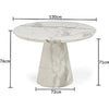 Ramiro 130cm Round Ivory White Marble Dining Table