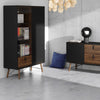 Axton Longwood Sideboard with 1 Door + 2 Drawers In Matt Black Walnut