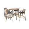 Winslow Acacia Outdoor Bar Table Set with 4 Chairs