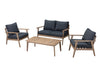 Winslow 4 Piece Acacia Wood Garden Seat Set Two Seater Sofa Coffee Table and Two Armchairs