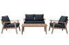 Winslow 4 Piece Acacia Wood Garden Seat Set Two Seater Sofa Coffee Table and Two Armchairs
