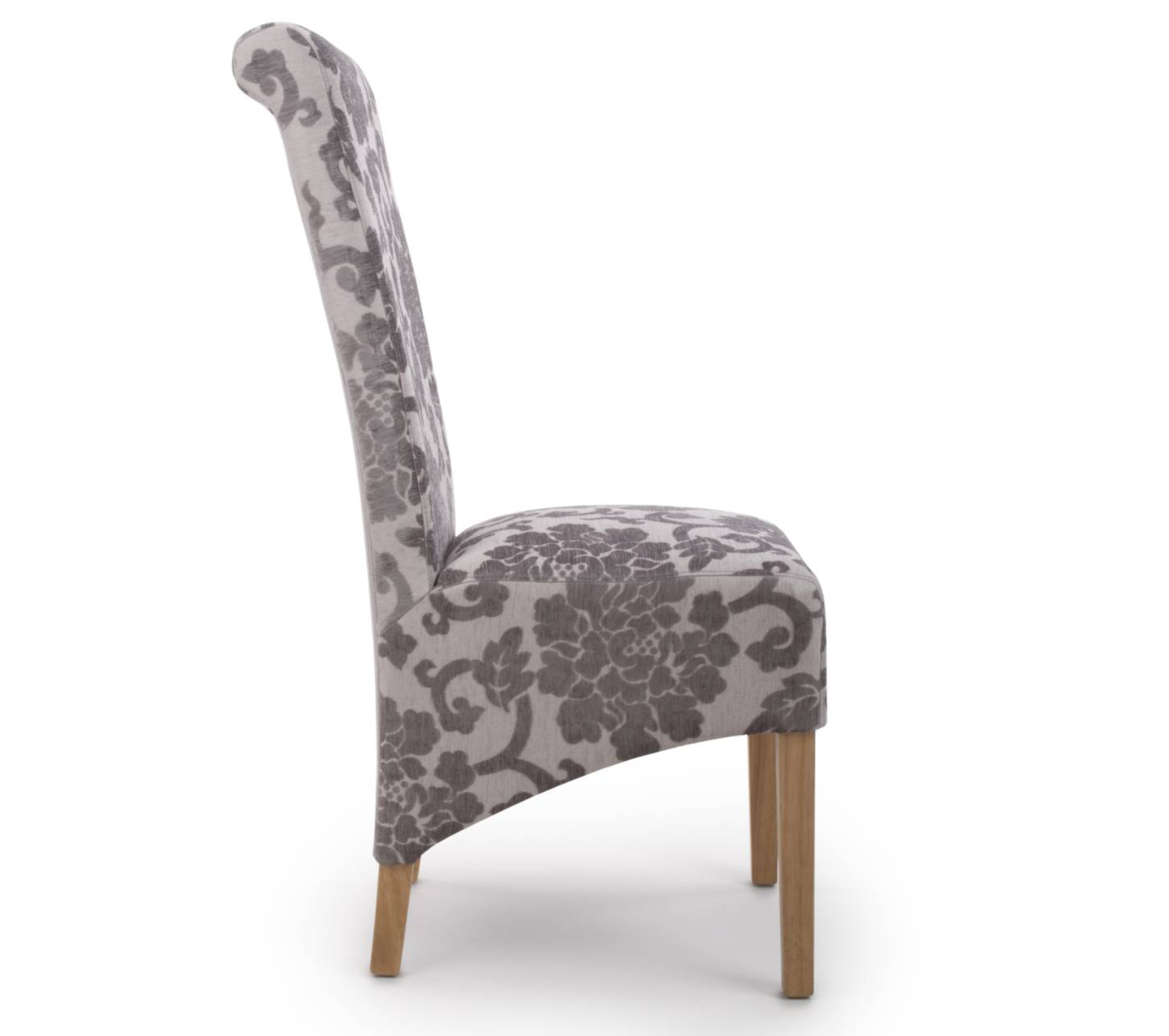 Hawksmoor Krista Roll Back Baroque Velvet Mink Chair (Pair)