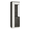 Axton Laconia Tall Glazed display cabinet (RH) in Slate Grey and Alpine White