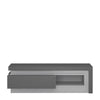 Axton Woodlawn1 Drawer TV Cabinet With Open Shelf (including LED lighting) In Platinum/Light Grey Gloss
