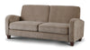 Julian Bowen Vivo 3 Seater Sofa in Mink Chenille