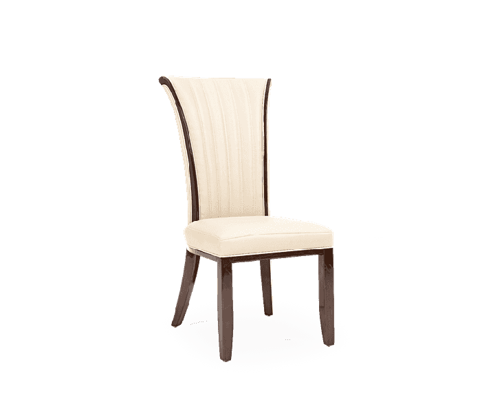 Almeria Cream Leather Dining Chair (Pairs)