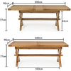 Avignon 160cm Solid Oak Extending Table