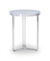 Gillmore Space Finn Circular Side Table Smoked Glass Top & Polished Chrome Frame