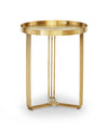 Gillmore Space Finn Circular Side Table Spun Brass Top & Brass Frame