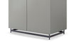 Gillmore Space Alberto Wardrobe Grey With Dark Chrome Accent