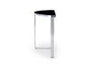 Gillmore Space Finn Demi Lune Console Table Black Glass Top & Polished Chrome Frame