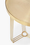 Gillmore Space Finn Circular Side Table Spun Brass Top & Brass Frame