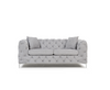 Alegra Grey Plush 2 Seater Sofa