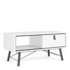 Axton Longwood Coffee Table With 1 Drawer In Matt White