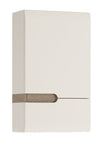 Axton Norwood 1 Door Wall Cupboard (RH Door) In White With A Truffle Oak Trim