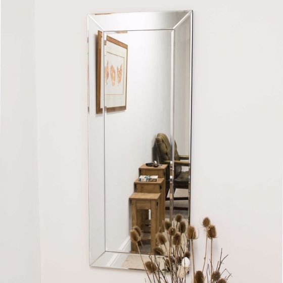 Carrington  All Glass Modern Dress Mirror 120 x 48 CM