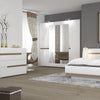 Axton Norwood Bedroom Kingsize Bed In White With An Oak Trim With Lift Up Function