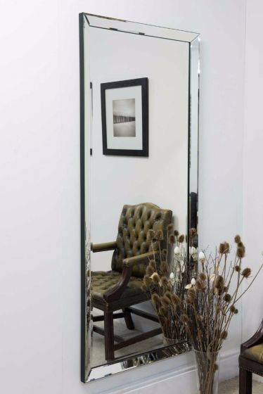 Carrington All Glass Angled Frame Full Length Mirror 178 x 76 CM