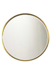 Carrington Gold Elegant Modern Bevelled Round Mirror 100 x 100 CM