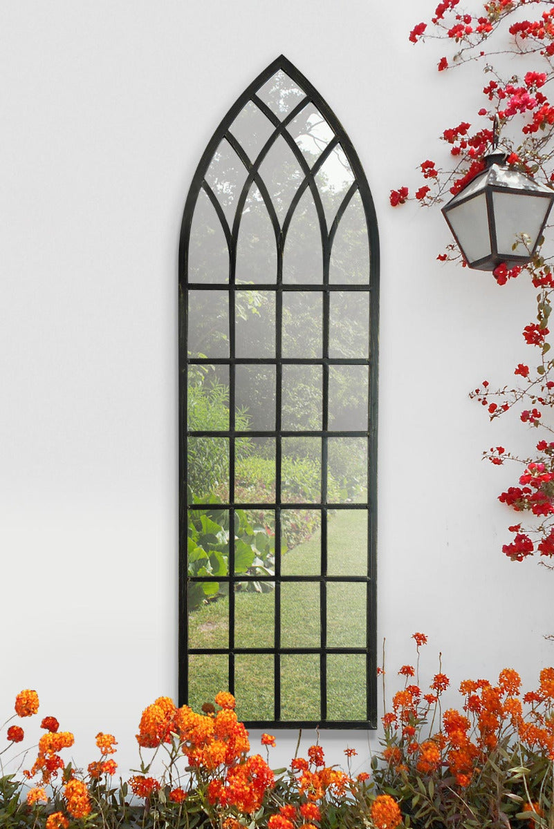 Somerley Rustic Arch Large Garden Mirror 160 x 47.5 CM