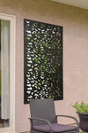 Carrington Extra Large Metal Leaf Design Decorative Garden Screen Mirror 120X60cm