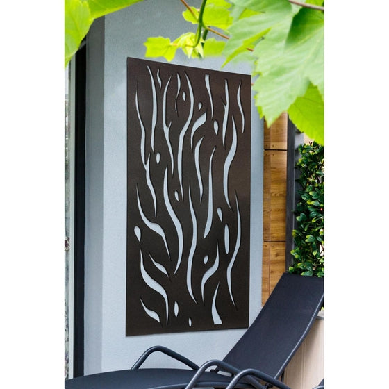 Carrington Extra Large Metal Flame Design Decorative Garden Screen 120cm X 60cm