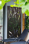 Carrington Extra large Metal Flame Design Decorative Garden Screen Mirror 180cm X 90cm