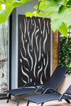 Carrington Extra large Metal Flame Design Decorative Garden Screen 180cm X 90cm