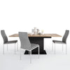 Axton Belmont  Extending Dining Table + 6 Milan High Back Chair Grey