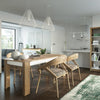 Axton Woodlawn Medium extending dining table 140/180 cm + 6 Milan High Back Chair White