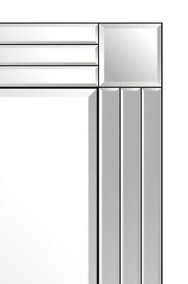 Carrington All Glass Venetian Modern Cheval Triple-Bevel Free Standing Mirror 170 x 58 CM