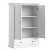 Axton Westchester Wardrobe with 2 Doors 1 Drawer 2 Shelves In White
