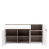Axton Norwood Living 2 Drawer 3 Door Sideboard In White With A Truffle Oak Trim