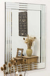 Carrington All Glass Triple Edge Bevelled Wall Mirror 100 x 70 CM