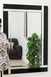 Carrington Large Black Double Bevelled All Glass Mirror 144 x 115.5CM