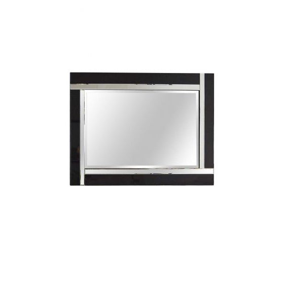 Carrington Black All Glass Dress Mirror 120 x 80 CM