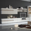 Axton Norwood Living Wide 3 door TV Unit In White With A Truffle Oak Trim