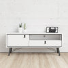 Axton Longwood TV-Unit 1 Door + 1 Drawer In Matt White