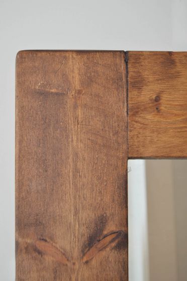 Carrington Dark Natural Wood Large Wall Mirror 178 x 117 CM